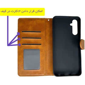 کیف چرمی سامسونگ مدل Grand Prime Plus با درب آهنربایی