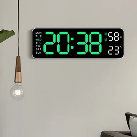 ساعت دیجیتال LED دیواری و رومیزی مدل 5503 با دماسنج و رطوبت سنج